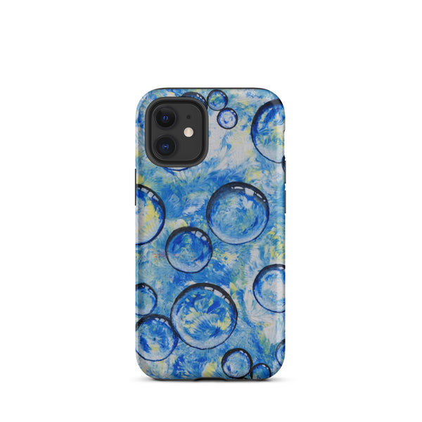 Blue Bubbles Tough Case for iPhone® - Inspirate to Paint Designs