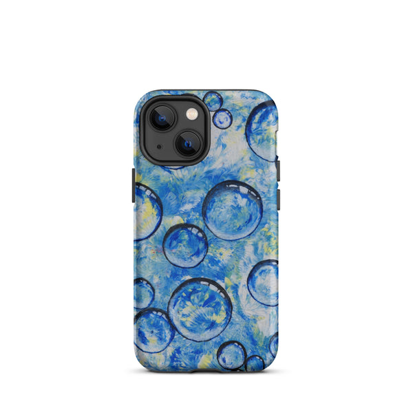 Blue Bubbles Tough Case for iPhone® - Inspirate to Paint Designs