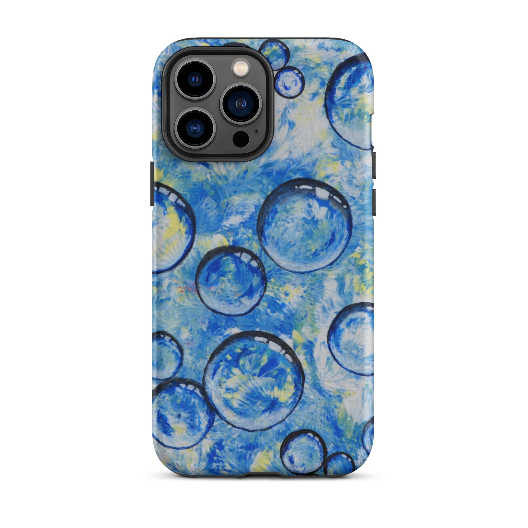 Blue Bubbles Tough Case for iPhone® - Inspirate to Paint Designs