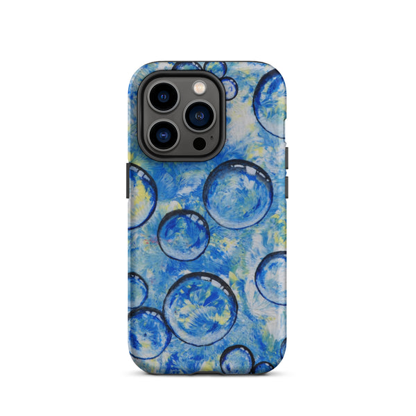 Blue Bubbles Tough Case for iPhone® - Inspirate to Paint Designs