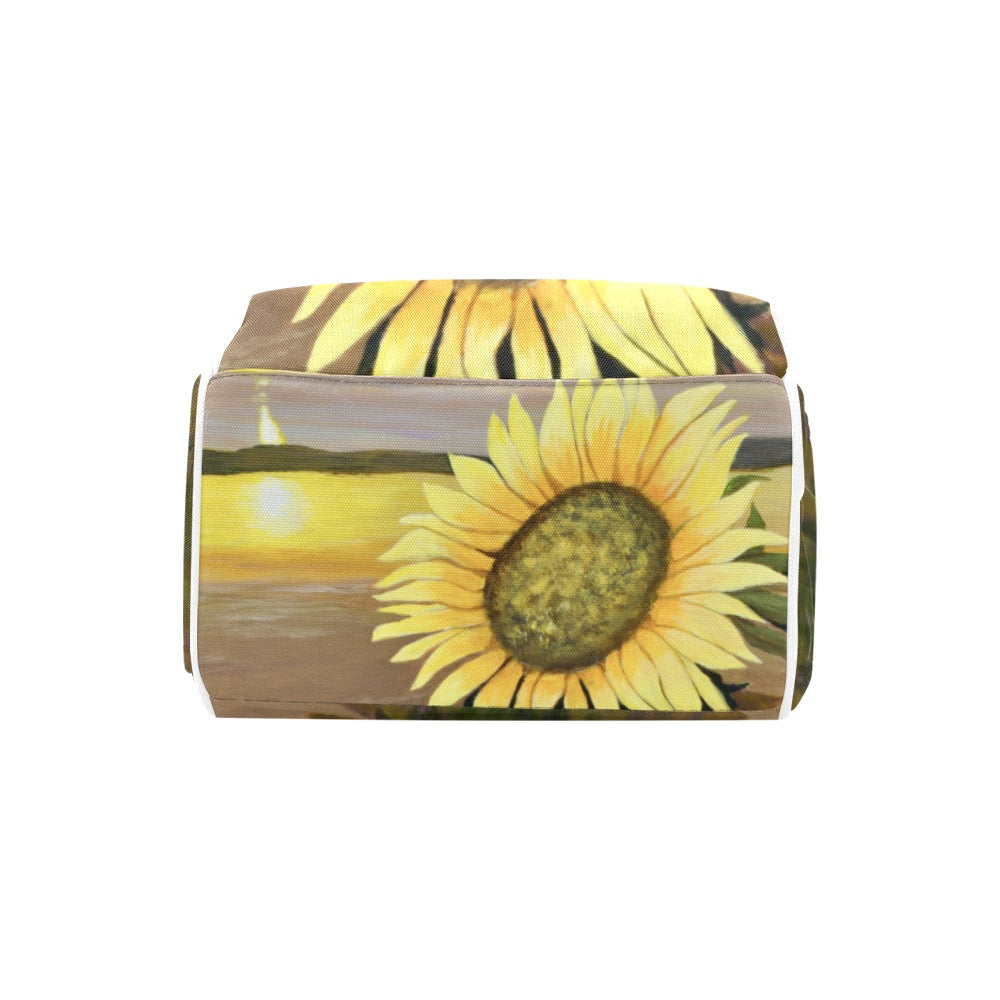 Sunflower Beach Backpack Multi-Function Diaper Bag - Inspirate to Paint Designs