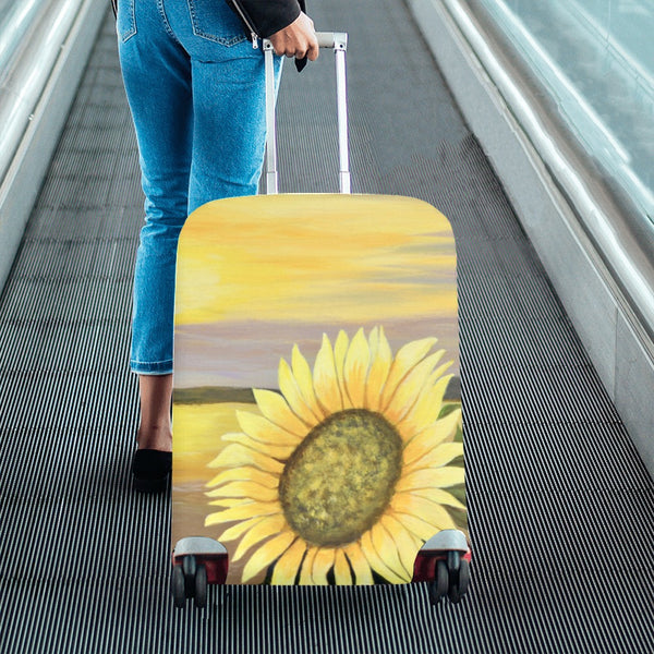 Sunflower Beach Luggage Cover/Medium 22"-25" - Inspirate to Paint Designs