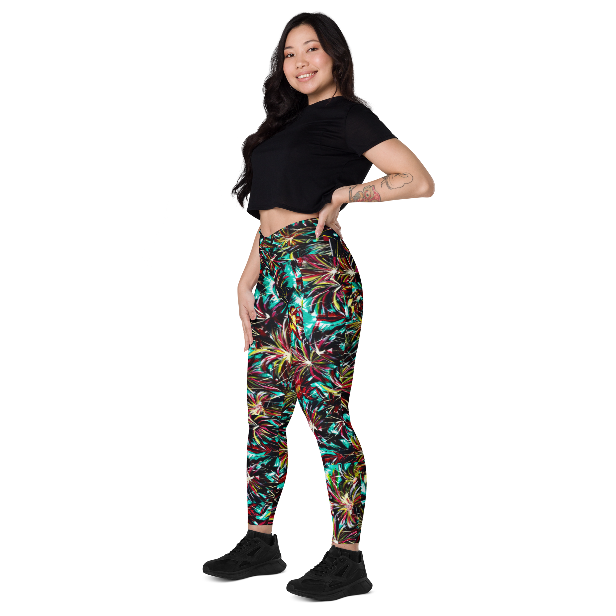 Welcome to the Jungle Leggings Yoga Compression with Pockets! - Inspirate to Paint Designs