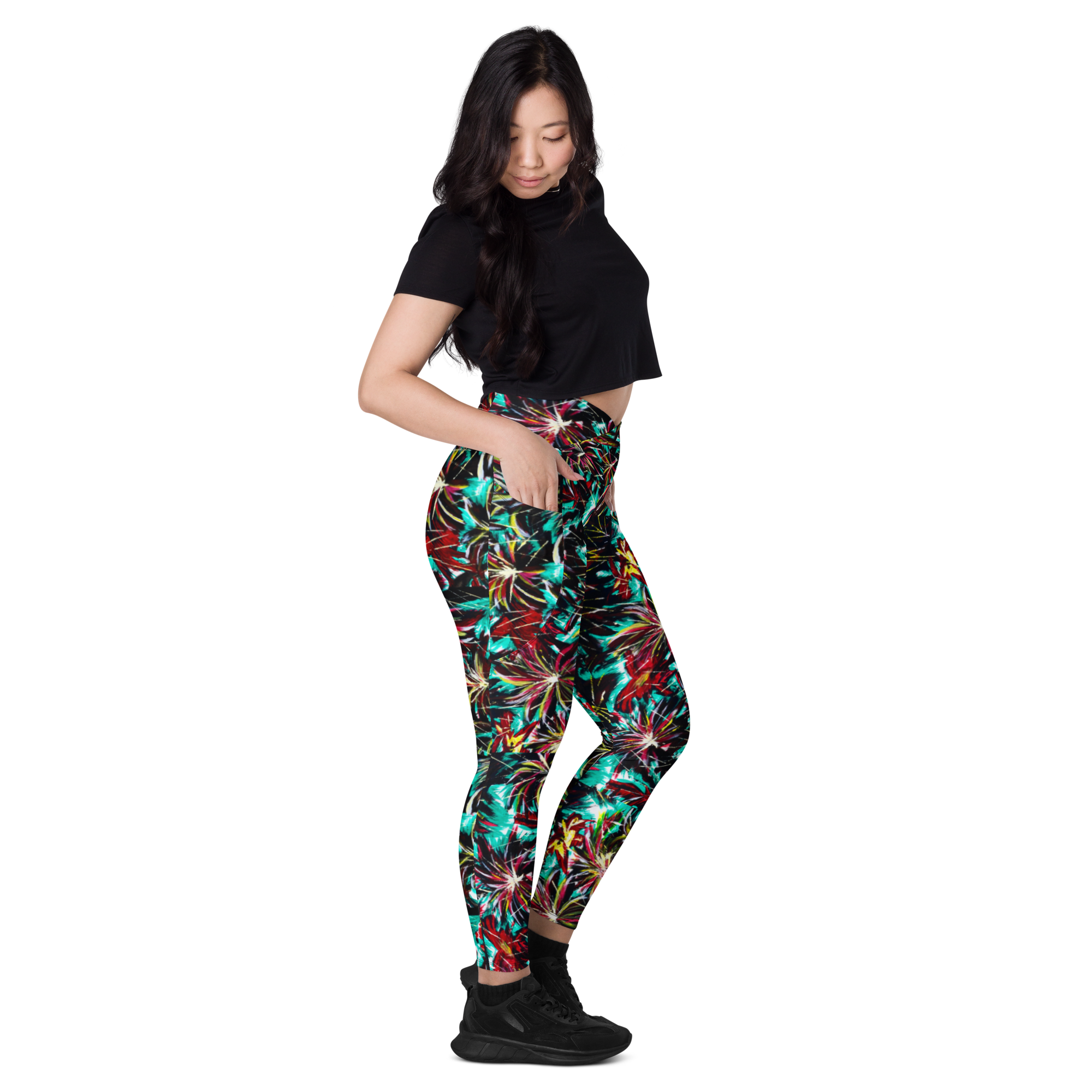 Welcome to the Jungle Leggings Yoga Compression with Pockets! - Inspirate to Paint Designs