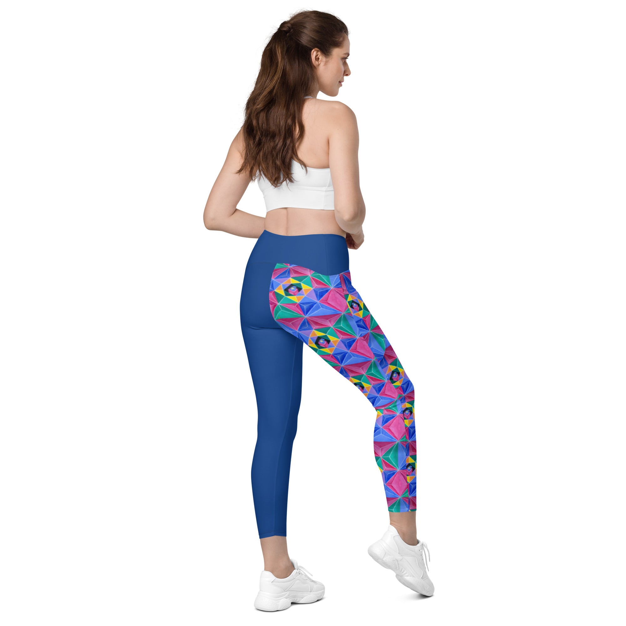 Trifecta Pattern Leggings Yoga Compression with pockets - Inspirate to Paint Designs