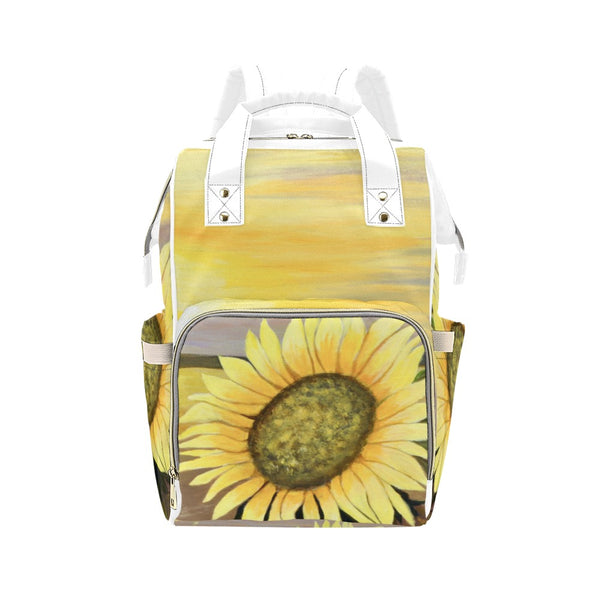 Sunflower Beach Backpack Multi-Function Diaper Bag - Inspirate to Paint Designs
