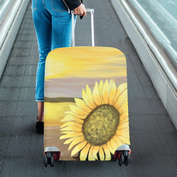 Sunflower Beach Luggage Cover/Large 26"-28" - Inspirate to Paint Designs