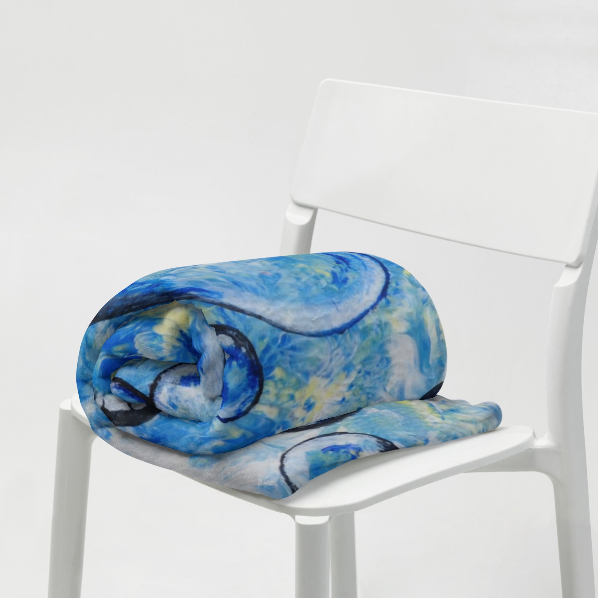 Blue Bubbles Throw Blanket - Inspirate to Paint Designs